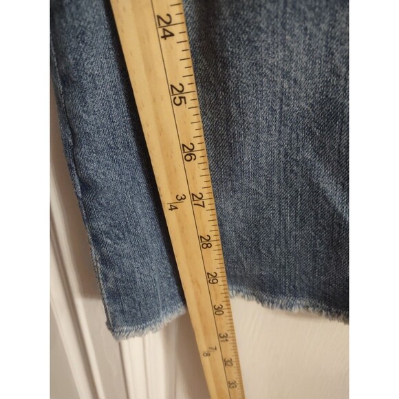 Madewell Cali Demi Boot Jeans Size 27 Raw Hem Distressed - Picture 3 of 9